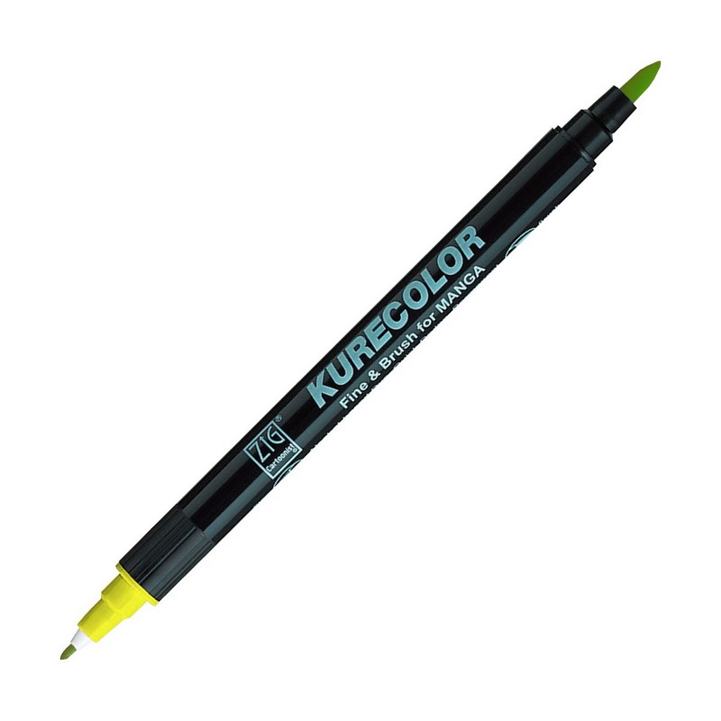 KURETAKE ZIG Kurecolor Fine & Brush, 125 Yellow Green