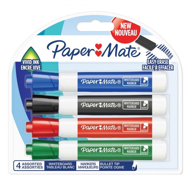 PAPER MATE na tabule Whiteboard kulatý, 4ks barevné