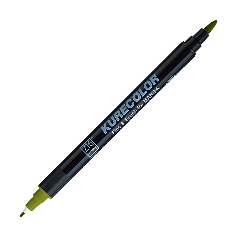 KURETAKE ZIG Kurecolor Fine & Brush, 544 Olive Green