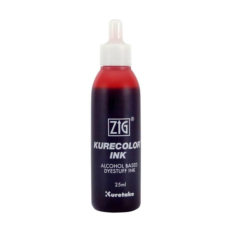 KURETAKE ZIG Kurecolor Refill Ink 25ml, 208 Carmine Red