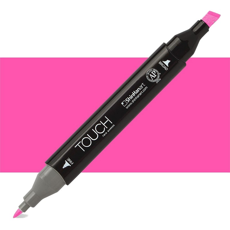 Lihová fixa TOUCH oboustranná Fine & Chisel, RP6 Vivid pink