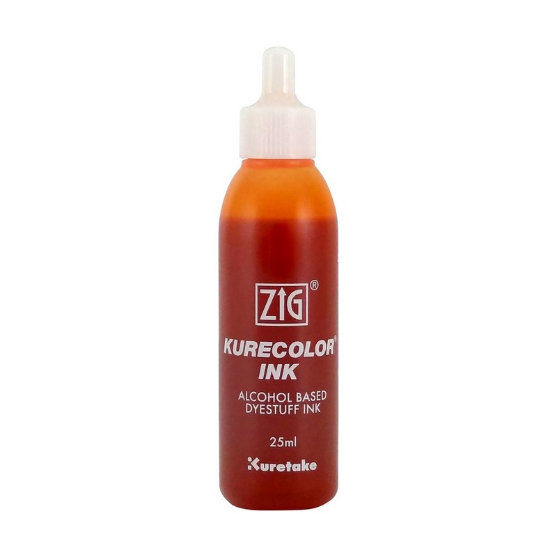 KURETAKE ZIG Kurecolor Refill Ink 25ml, 406 Cadmium Orange