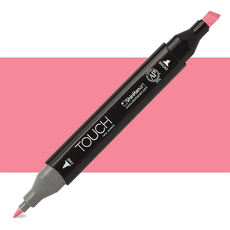 Lihová fixa TOUCH oboustranná Fine & Chisel, R8 Rose pink