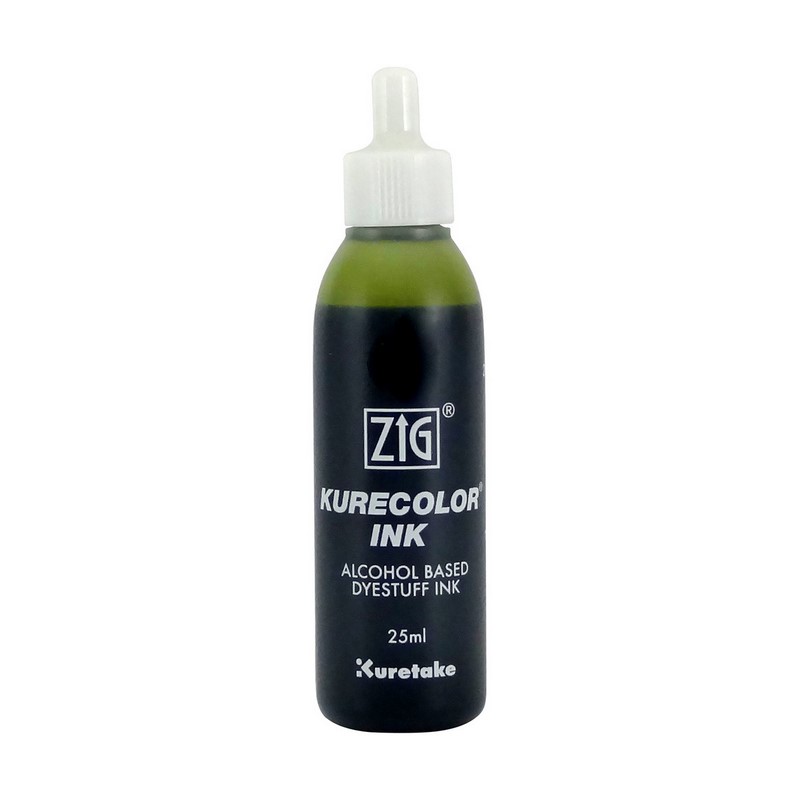 KURETAKE ZIG Kurecolor Refill Ink 25ml, 542 Mid Green
