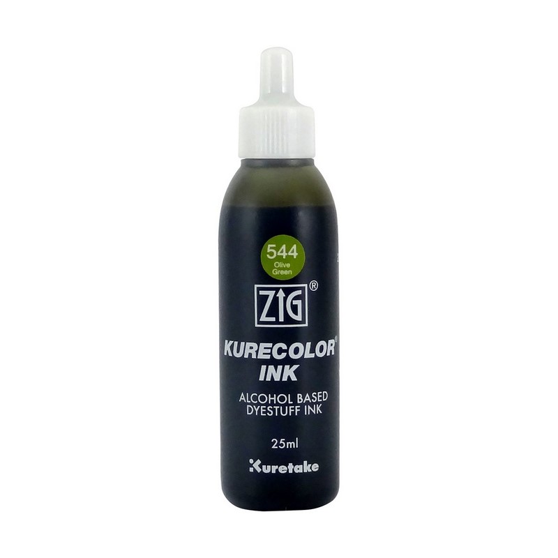 KURETAKE ZIG Kurecolor Refill Ink 25ml, 544 Olive Green