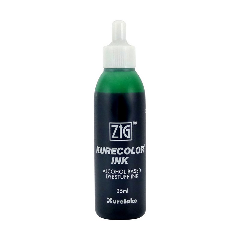 KURETAKE ZIG Kurecolor Refill Ink 25ml, 553 Emerald Green