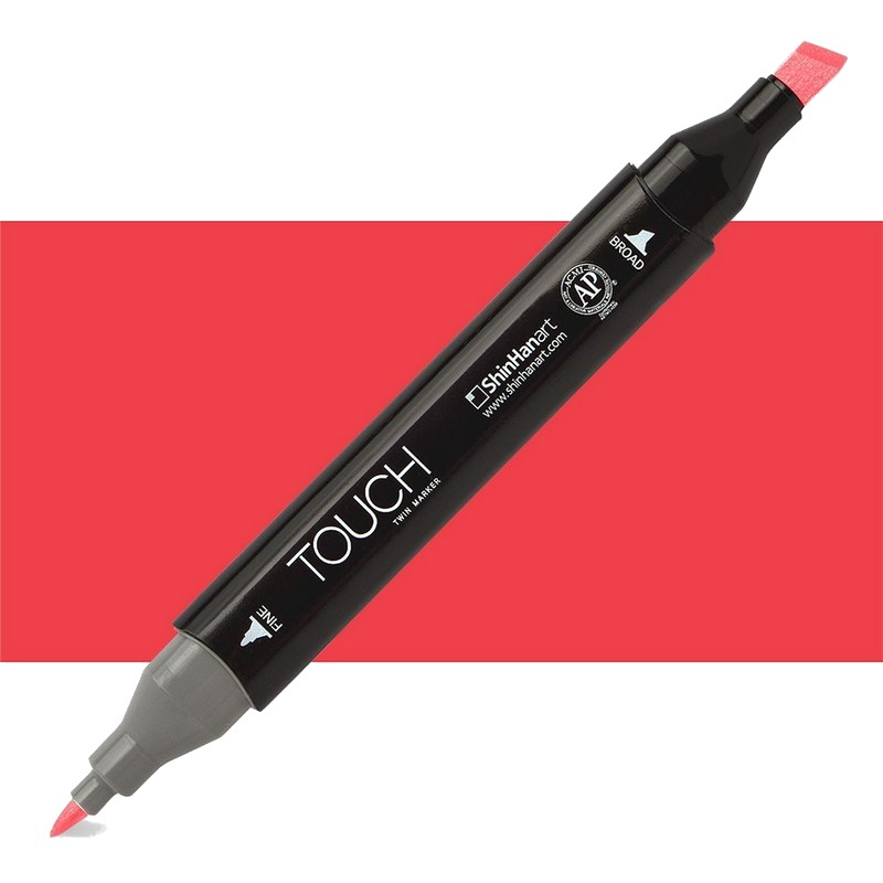 Lihová fixa TOUCH oboustranná Fine & Chisel, R12 Coral red