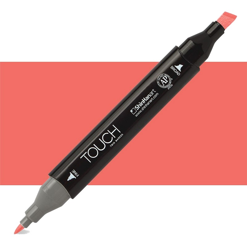 Lihová fixa TOUCH oboustranná Fine & Chisel, R16 Coral pink