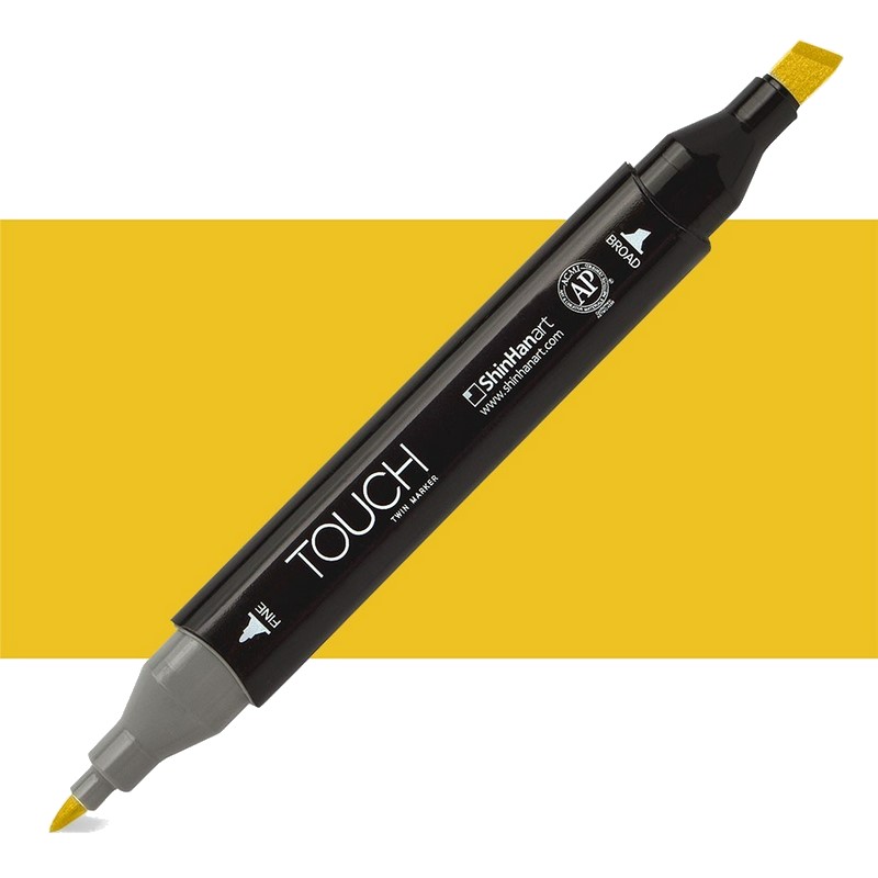 Lihová fixa TOUCH oboustranná Fine & Chisel, YR32 Deep yellow