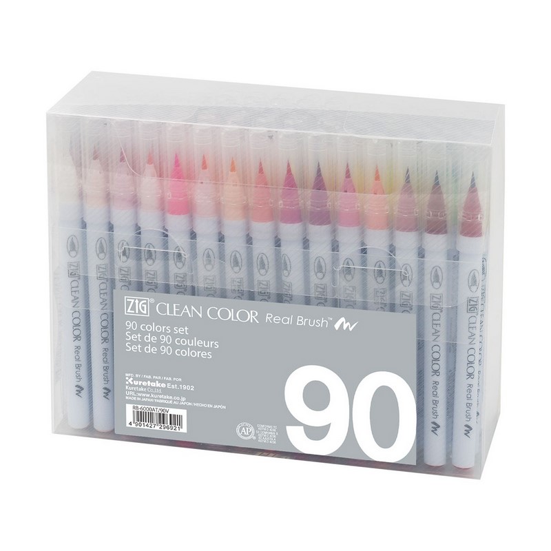 KURETAKE ZIG Clean Color Real Brush, 90ks Complete