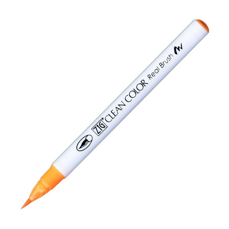 KURETAKE ZIG Clean Color Real Brush, 002 Fluorescent Orange