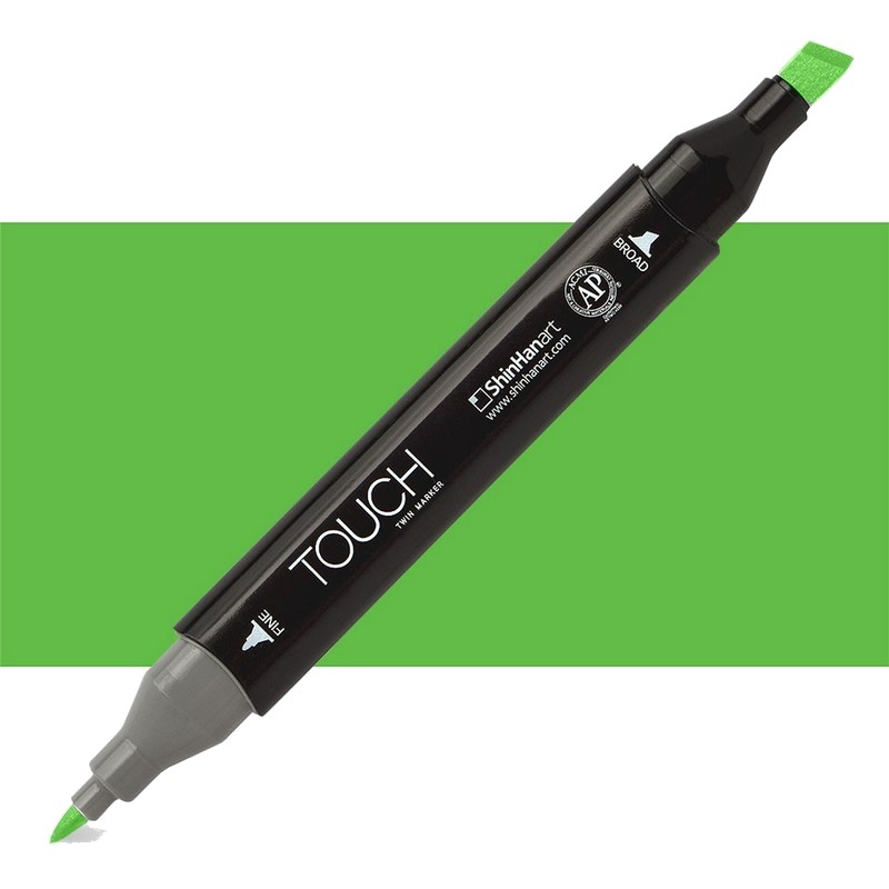 Lihová fixa TOUCH oboustranná Fine & Chisel, GY47 Grass green