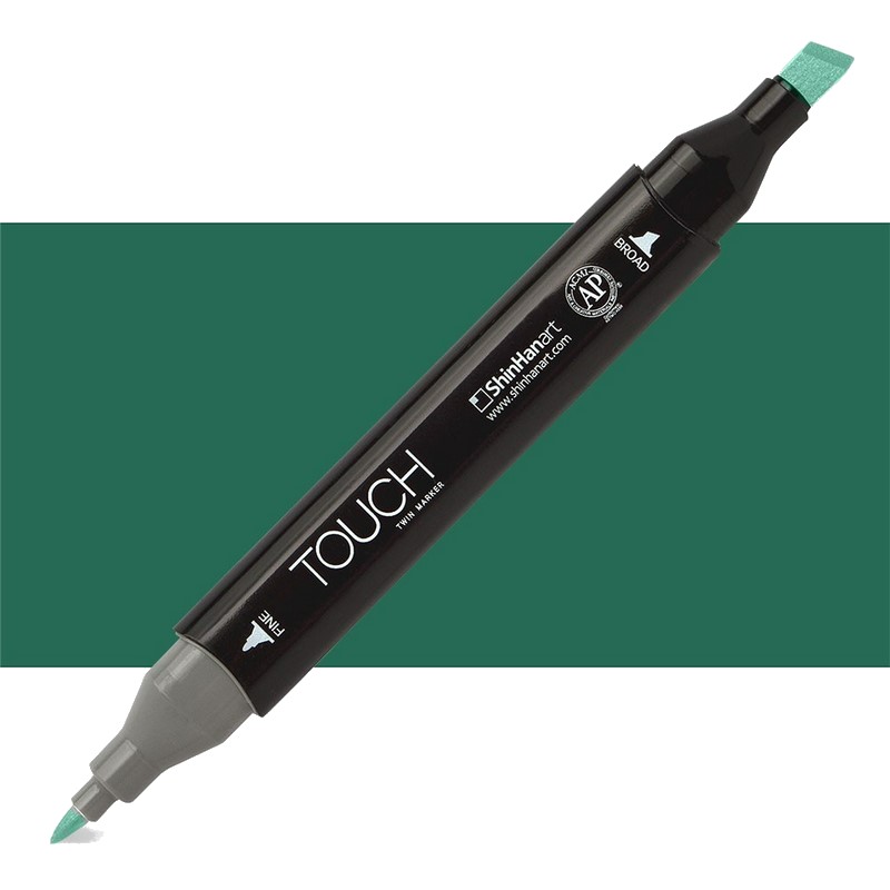 Lihová fixa TOUCH oboustranná Fine & Chisel, BG52 Deep green