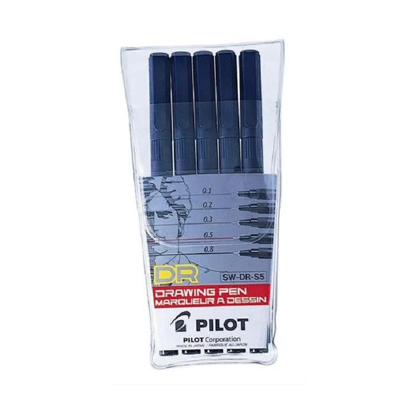 PILOT liner Drawing Pen, 5ks černé