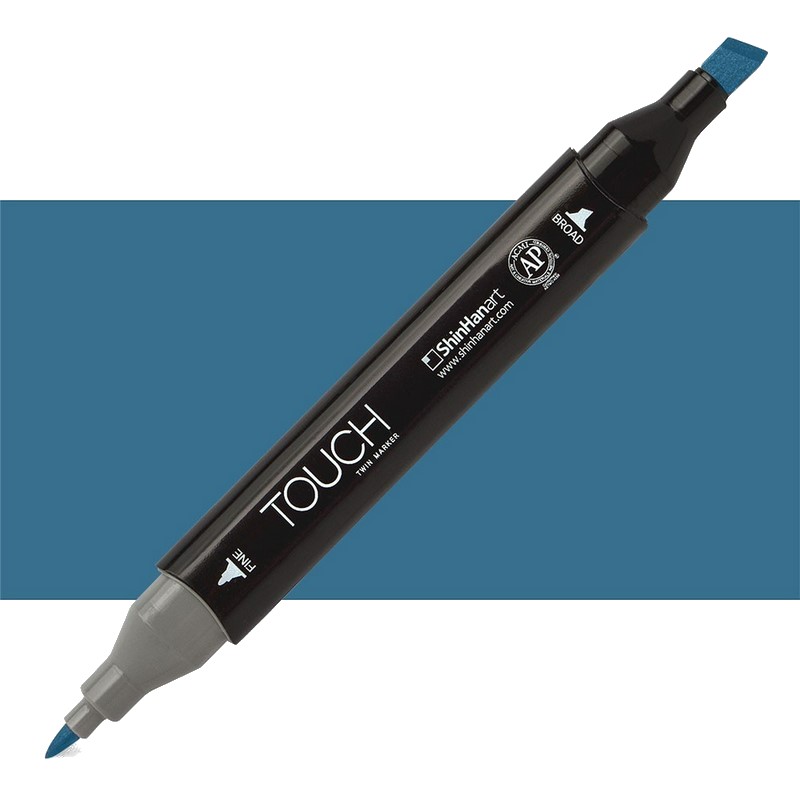 Lihová fixa TOUCH oboustranná Fine & Chisel, B62 Marine blue