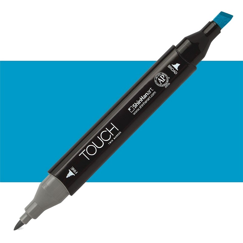 Lihová fixa TOUCH oboustranná Fine & Chisel, B63 Cerulean blue