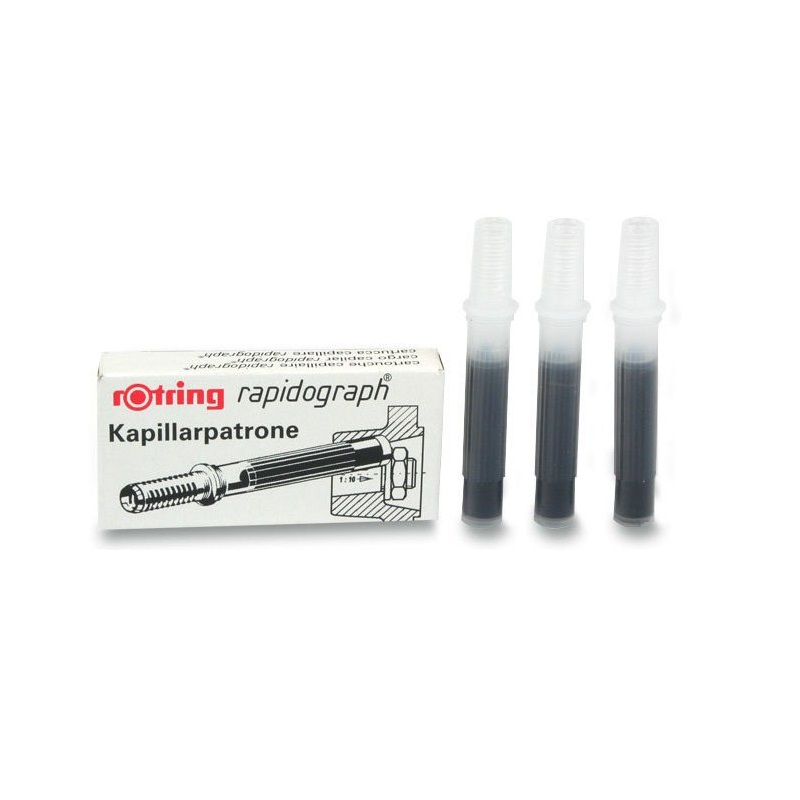Náhradní bombičky ROTRING Rapidograph, černá