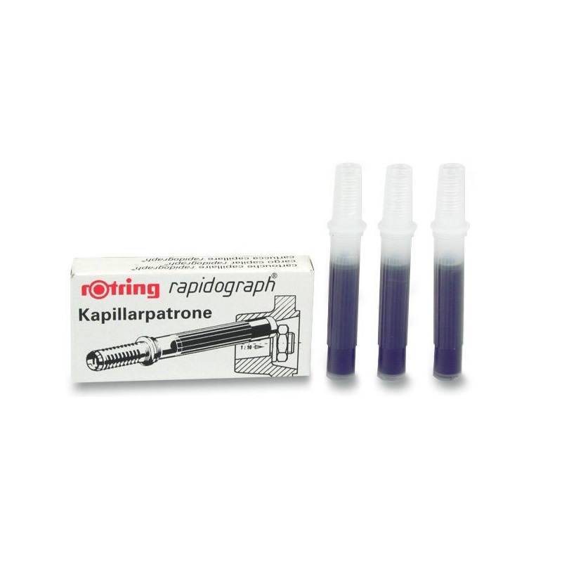Náhradní bombičky ROTRING Rapidograph, modrá
