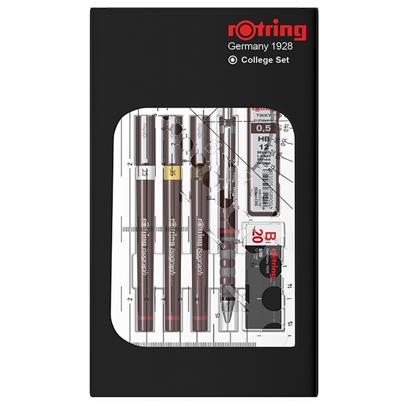 Sada technických per ROTRING Isograph, College set 8ks