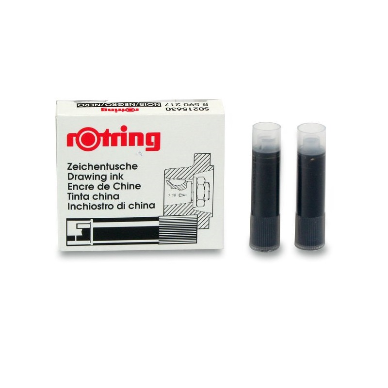 Náhradní bombičky ROTRING Isograph, černá