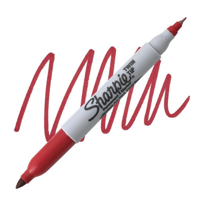 SHARPIE Twin Tip, červený