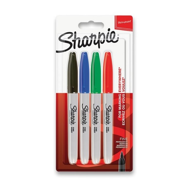 SHARPIE Fine Point, sada 4ks základní A