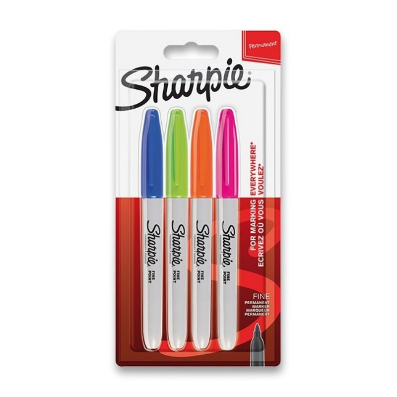 SHARPIE Fine Point, sada 4ks základní B