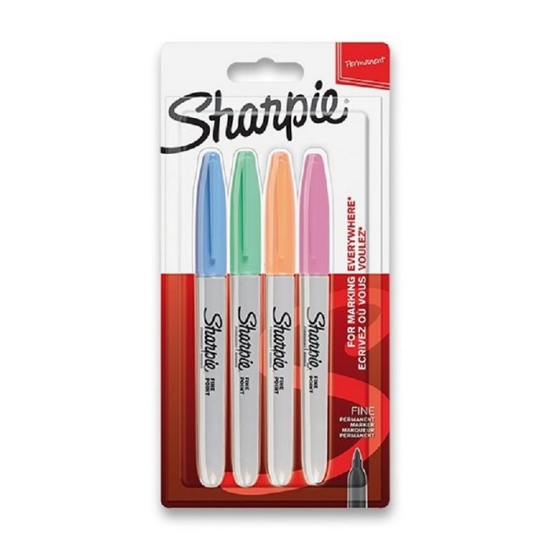 SHARPIE Fine Point, sada 4ks pastelové