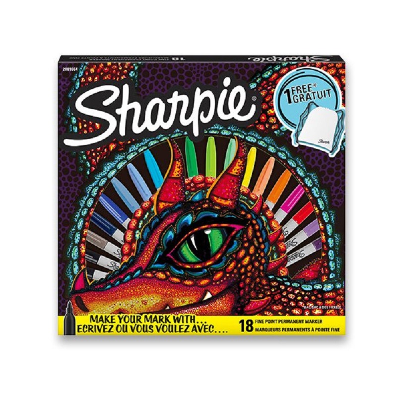 SHARPIE Fine Point, sada 18ks + vak