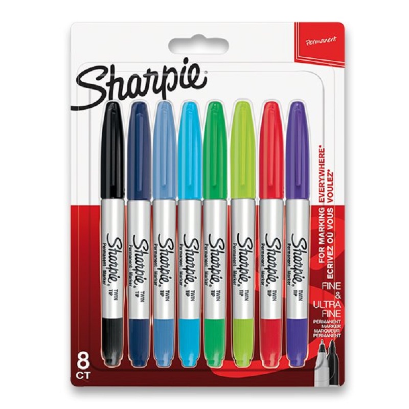SHARPIE Twin Tip, sada 8ks