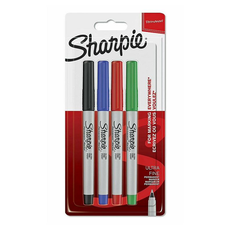 SHARPIE Ultra Fine Point, sada 4ks