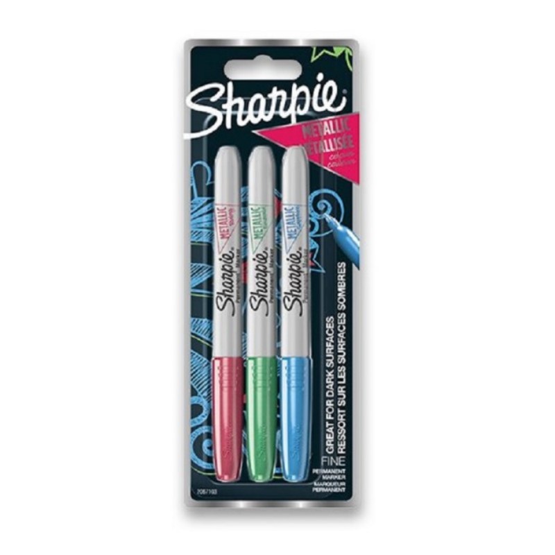 SHARPIE METALLIC Fine Point barevné, sada 3ks