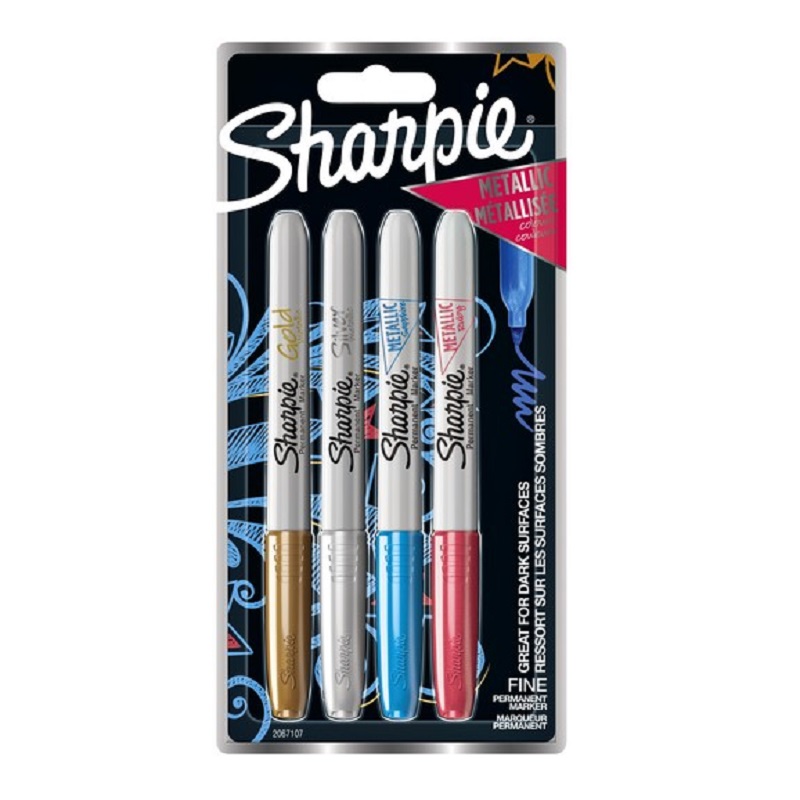 SHARPIE METALLIC Fine Point, sada 4ks