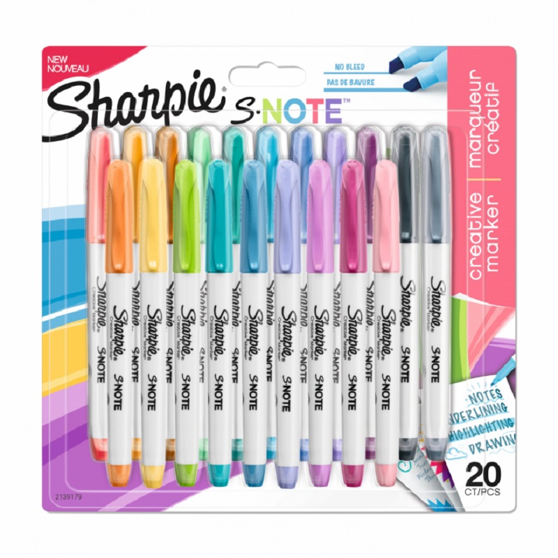 SHARPIE kreativní zvýrazňovač S-Note, 20ks