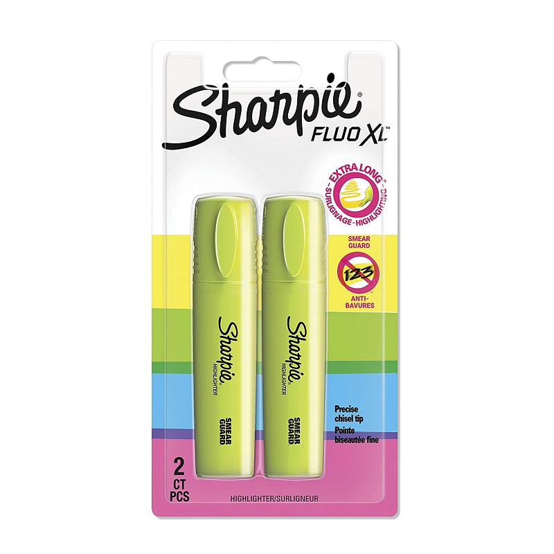 SHARPIE zvýrazňovač Fluo XL, 2ks žlutý