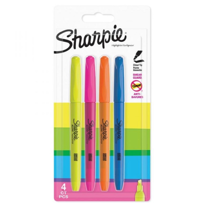 SHARPIE zvýrazňovač Accent Pocket, 4ks