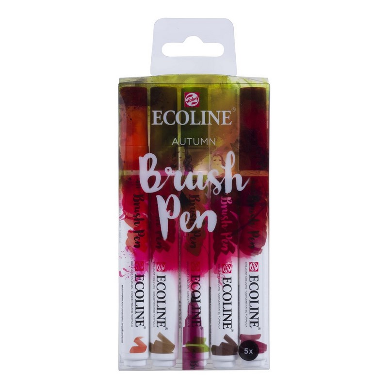 ROYAL TALENS Akvarelový ECOLINE Brush Pen, 5ks podzimní