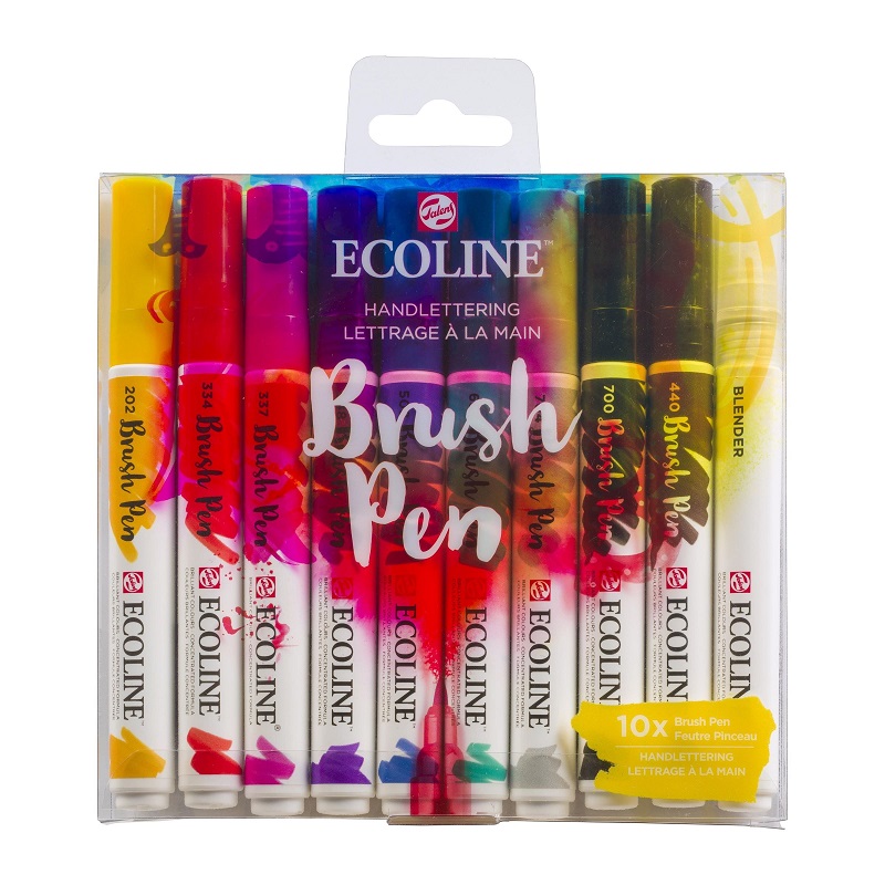 ROYAL TALENS Akvarelový ECOLINE Brush Pen, 10ks kaligrafické