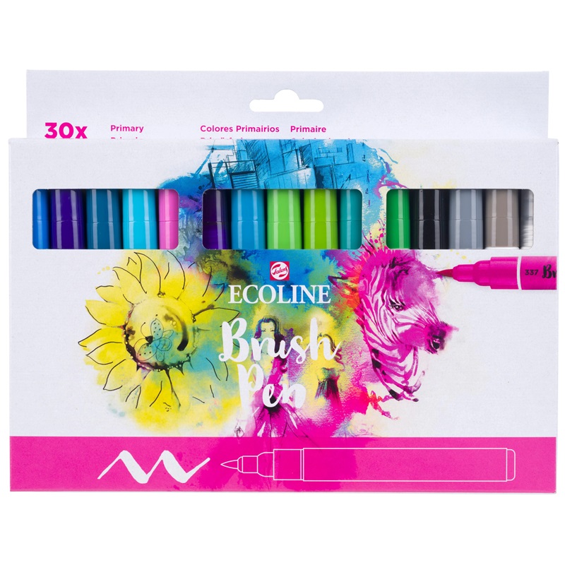 ROYAL TALENS Akvarelový ECOLINE Brush Pen, 30ks základní