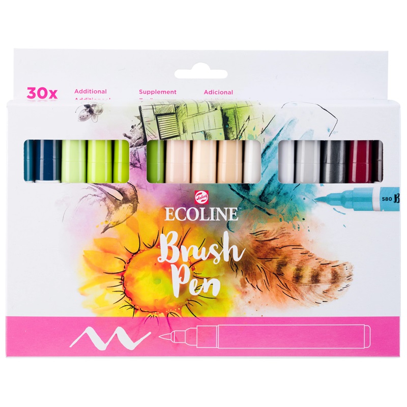 ROYAL TALENS Akvarelový ECOLINE Brush Pen, 30ks sekundární