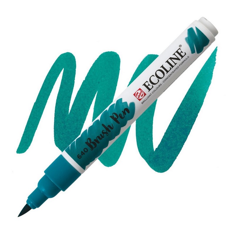 ROYAL TALENS Akvarelový ECOLINE Brush Pen, 640 bluish green