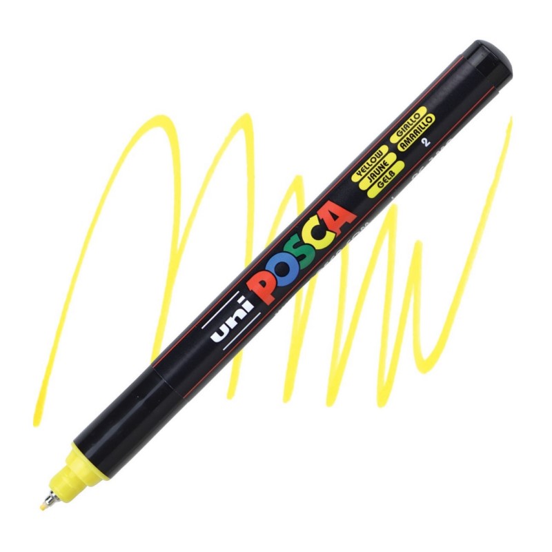 Akrylová fixa UNI POSCA 1MR, žlutá (2)