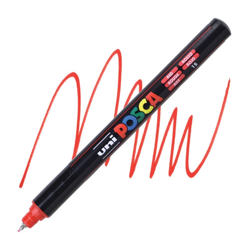 Akrylová fixa UNI POSCA 1MR, červená (15)