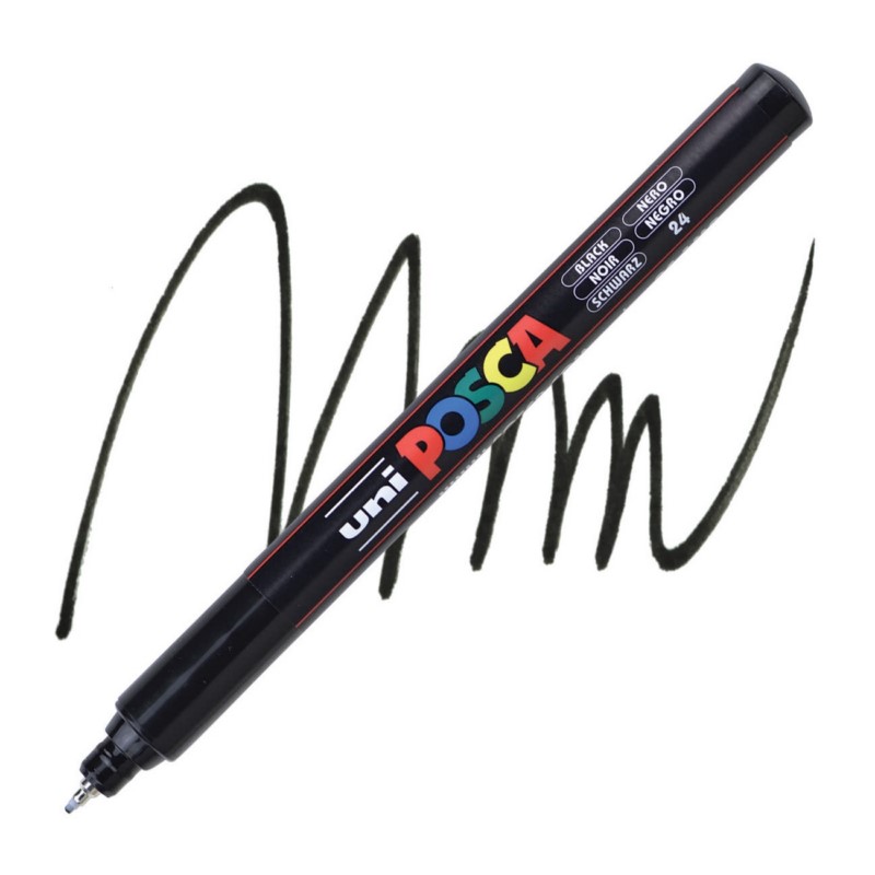 Akrylová fixa UNI POSCA 1MR, černá (24)