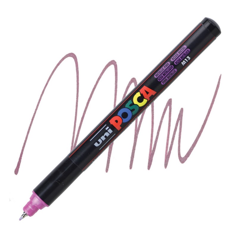Akrylová fixa UNI POSCA 1MR, metalická růžová (M13)