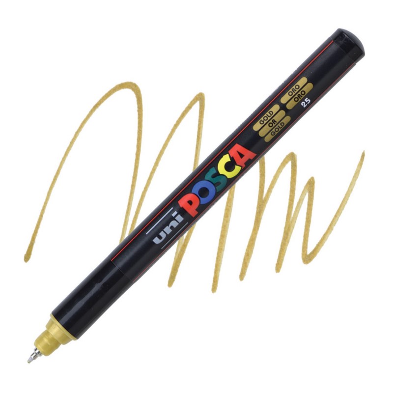 Akrylová fixa UNI POSCA 1MR, zlatá (25)