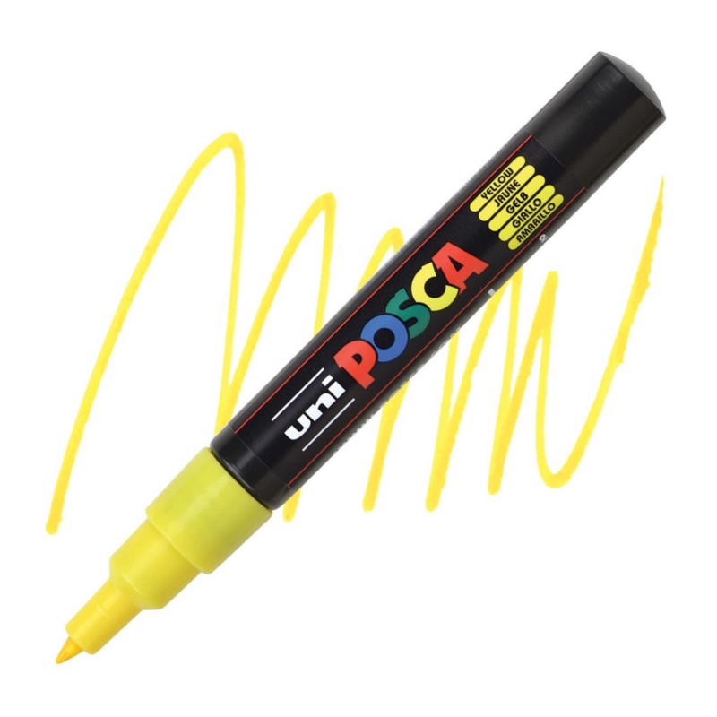 Akrylová fixa UNI POSCA 1M, žlutá (2)
