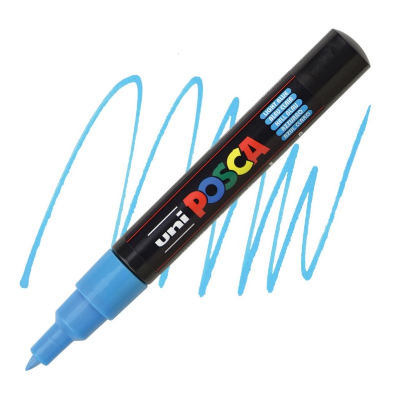 Akrylová fixa UNI POSCA 1M, světle modrá (8)