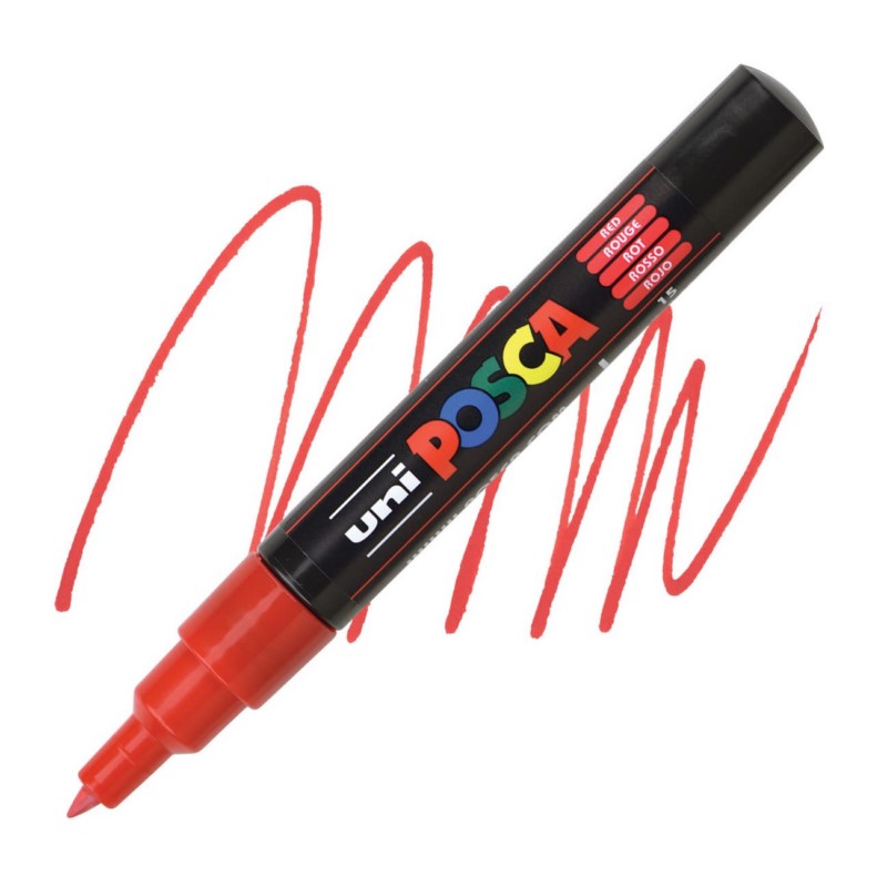 Akrylová fixa UNI POSCA 1M, červená (15)
