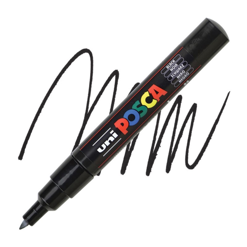 Akrylová fixa UNI POSCA 1M, černá (24)